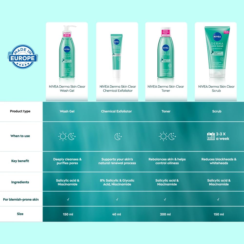 NIVEA Derma Skin Clear Anti-Blemish Scrub, 150 ml