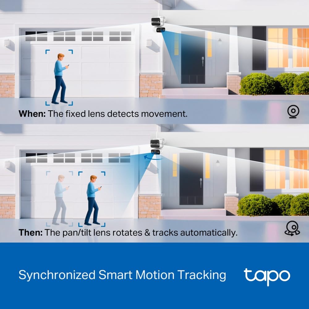 Tapo C216 2K 3MP Pan/Tilt Indoor Outdoor Security Camera Spotlights Camera