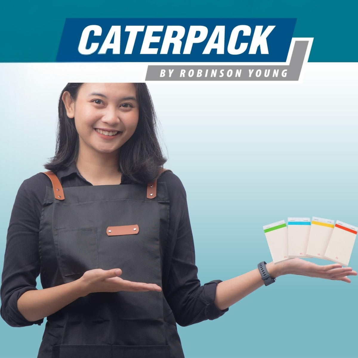Caterpack - 20 Pack Waiter Order Pads Duplicate Copy - Numbered 1-50, Restaurant Order Pads, Cafe, Bar, Food Service, Hospitality, Duplicate Notepads, Catering Order Books