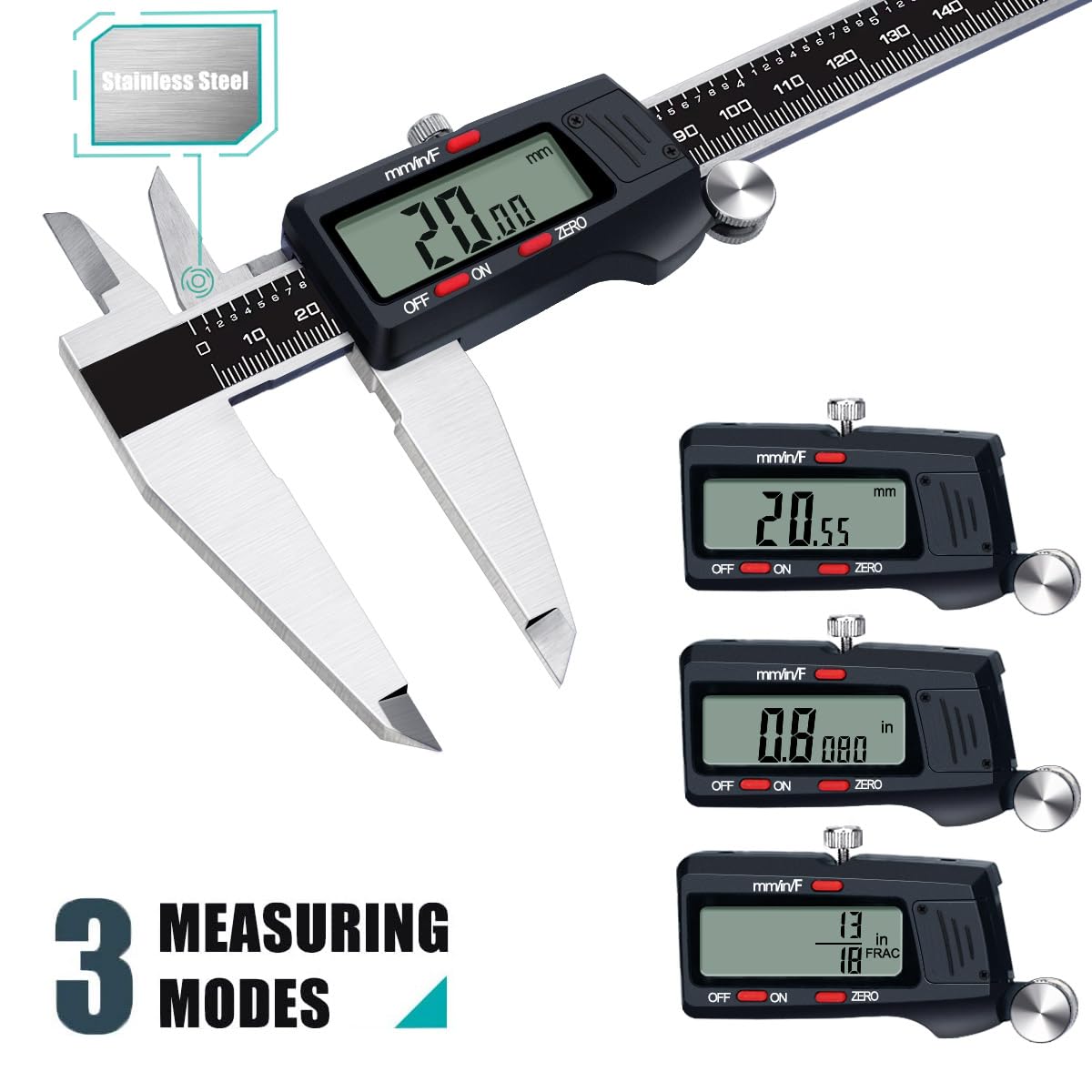 Kynup Digital Caliper 150mm, 6 inch Digital Vernier Caliper with LCD Screen