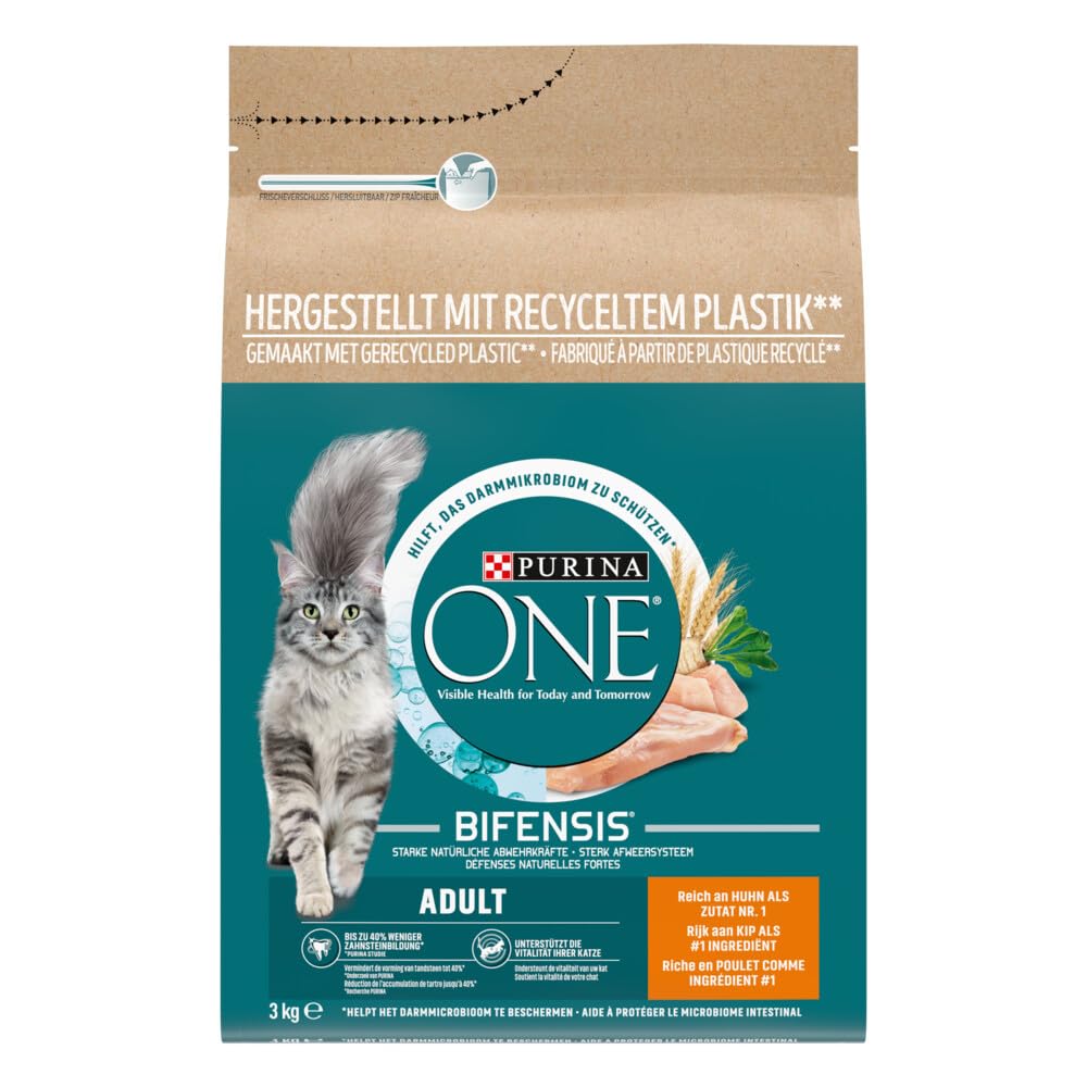 PURINA ONE BIFENSIS Dry Food for Adult Cats, Rich in Chicken, 1 Pack (1 x 5.7 kg)