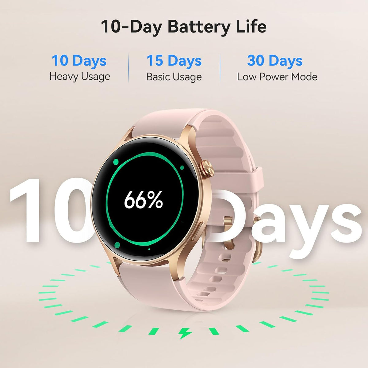 Smart Watch for Women, Answer/Make Call, 1.32'' AMOLED Ultra-Clear Screen Fitness Trackers with Heart Rate/Sleep/SpO2 Monitor, Smartwatch for iPhone/Samsung/Android, 110+ Sport Modes, 3ATM Waterproof