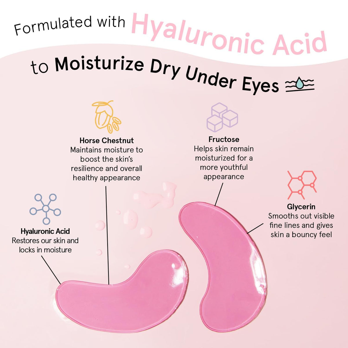grace & stella Award Winning Under Eye Patches for Dark Circles - Illuminating Under Eye Masks for Puffy Eyes - Undereye Gel Patches with Niacinamide - Vegan - Gifts for Sisters (6 Pairs, Blue)