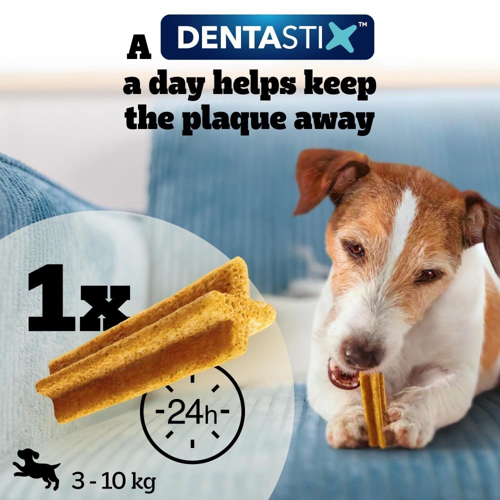 Pedigree DentaStix, Functional Snacks, Daily Dental Chews for Small Dogs (5 -10 kg), Megapack of 16 x 7 (112 Sticks)