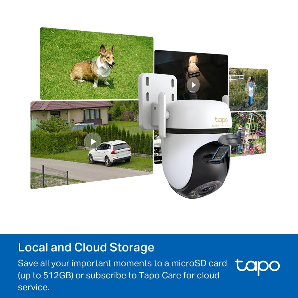 Tapo TP-Link C500 Outdoor Wi-Fi Security Camera, 360° FHD 1080P with Night Vision, Two-Way Audio, Cloud Video Recording, Works with Alexa