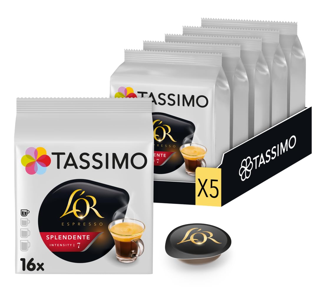 Tassimo L'OR Latte Macchiato Coffee Pods , 8 Count ( Pack of 5), (40 drinks)