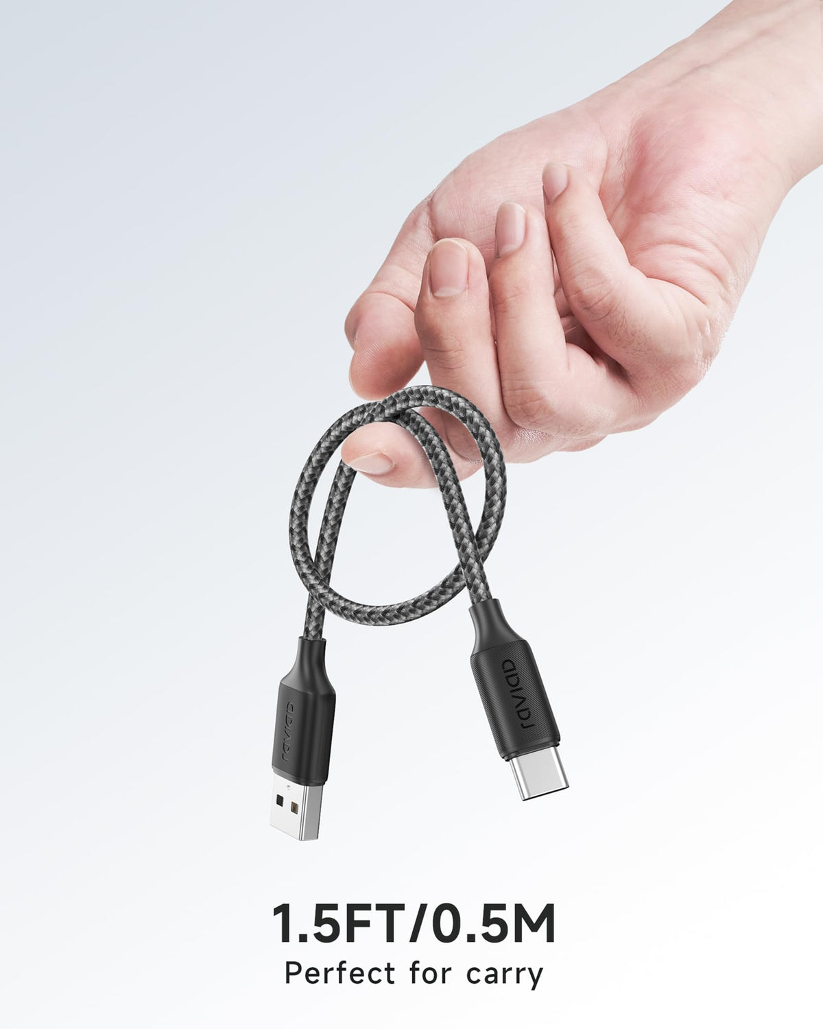 RAVIAD USB C Charger Cable 3M Long Type C Cable Fast Charging 3.1A Braided