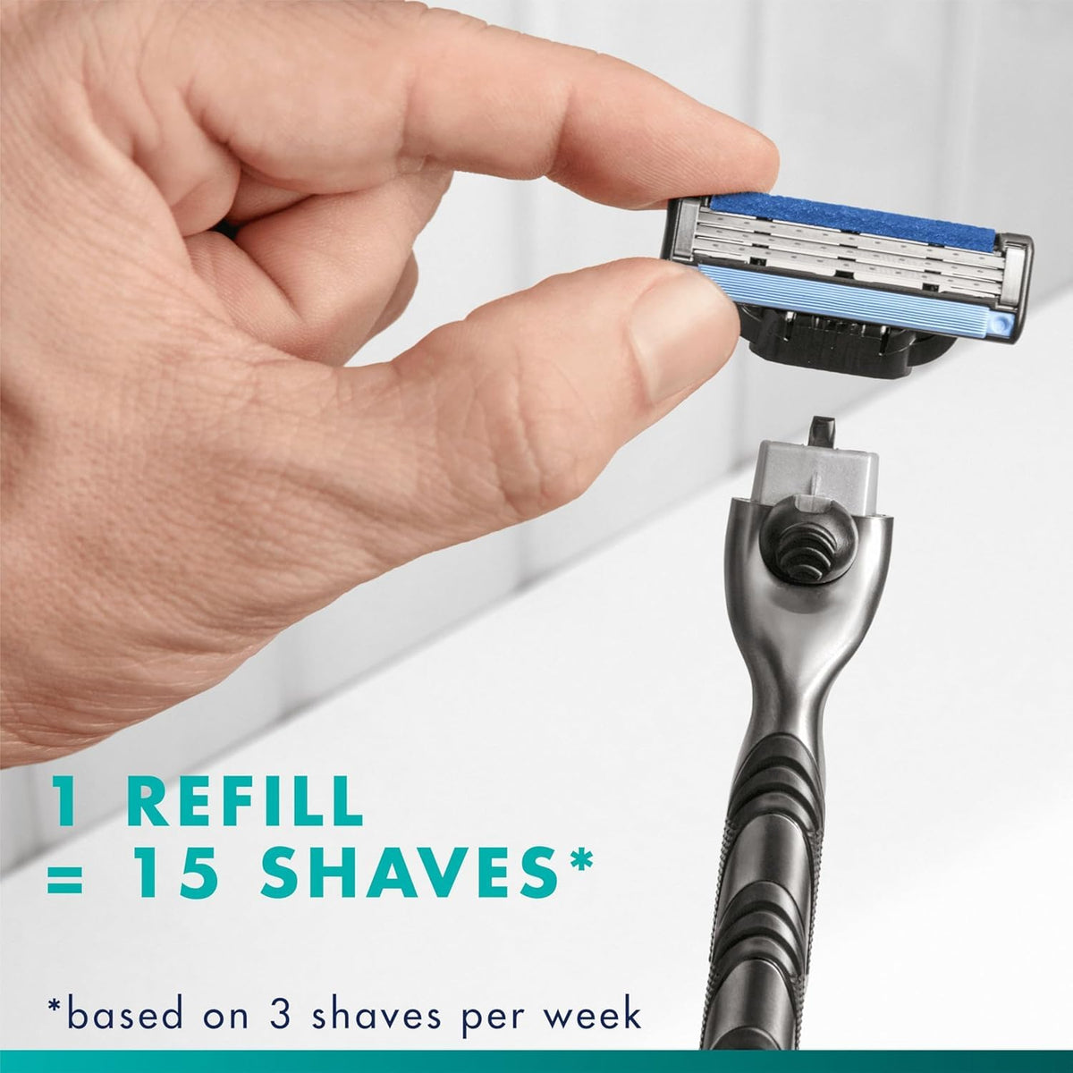 Gillette Mach3 Razor Blade Refills for Men, 12 Count