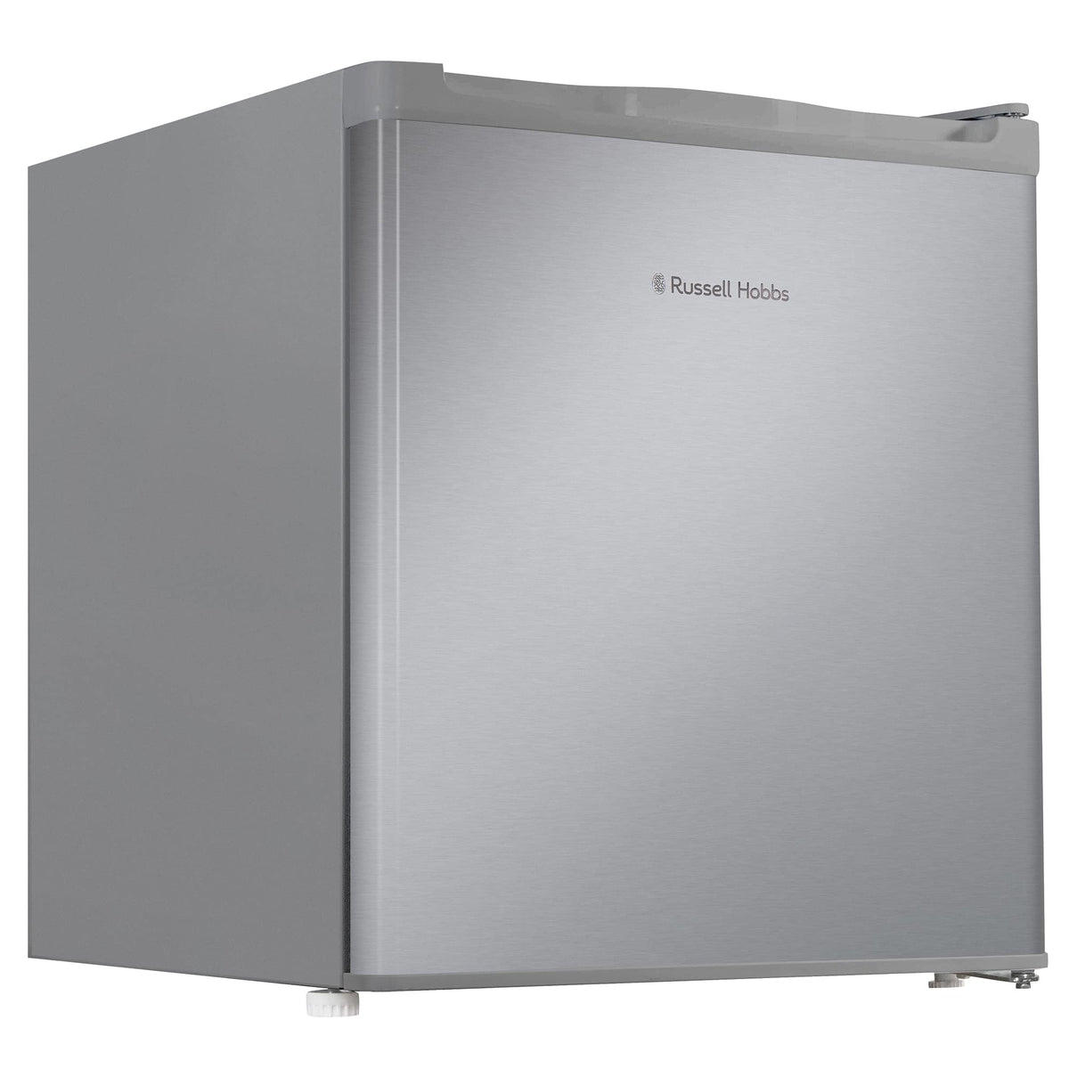 Russell Hobbs Table Top Larder Mini Fridge 66L Capacity, Reversible Door & Adjustable Feet, 0 to 8 Degrees Manual Temperature Control, Silver RH67TTLF0E1SS
