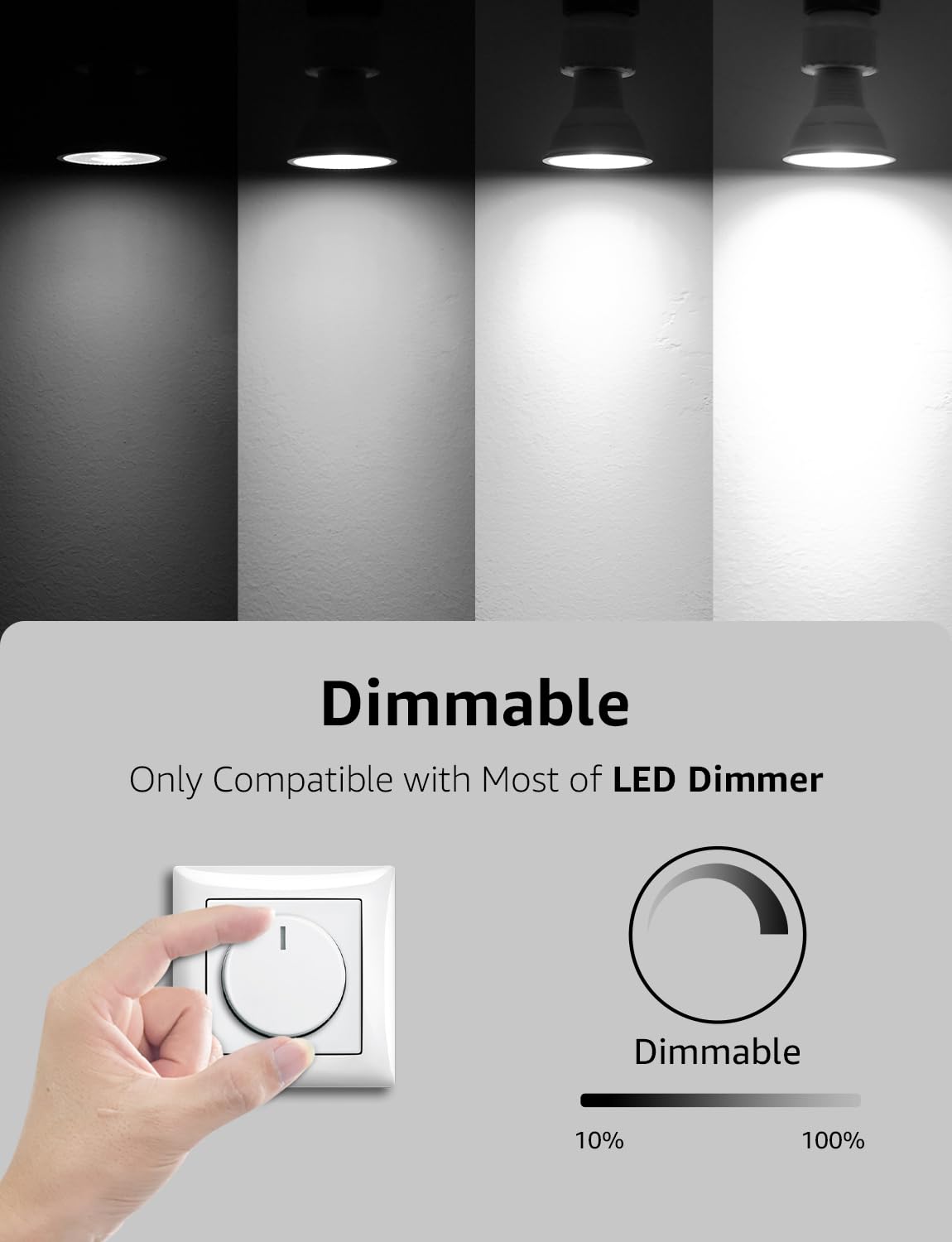 Lepro GU10 LED Spotlight Bulbs, Neutral White 4000K, 50W Equivalent,10-Pack