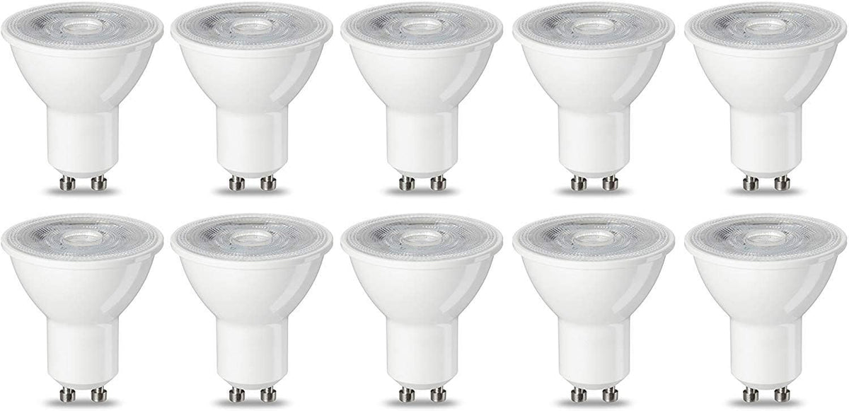 Amazon Basics LED GU10 Spotlight Bulb, 4.7W (equivalent to 50W), Warm White, Non Dimmable - Pack of 10