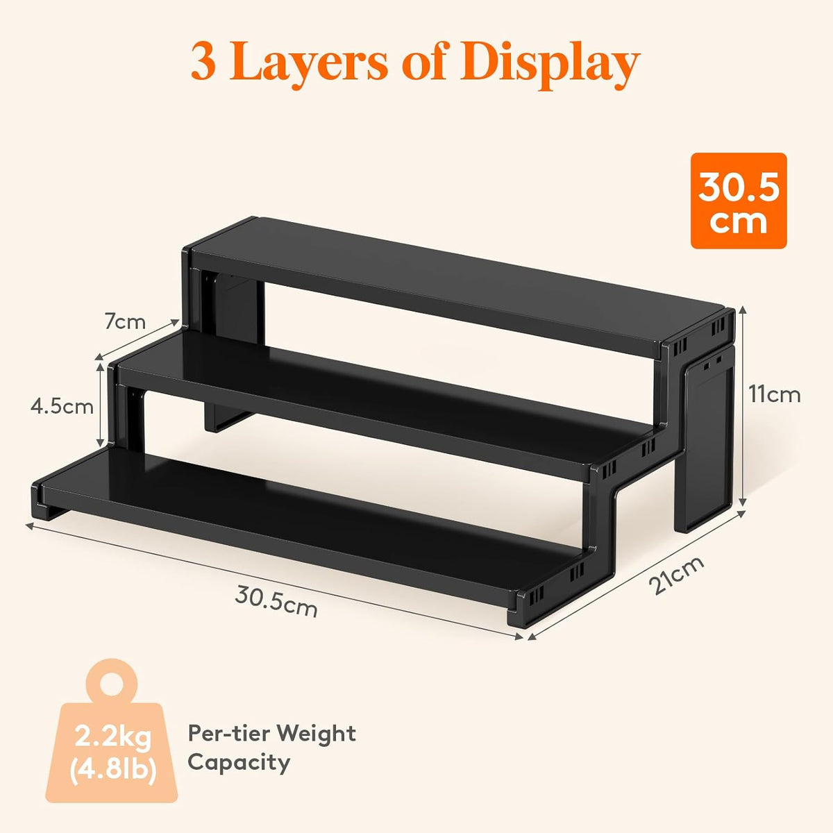 Lifewit 12″ Perfume Stand, Cologne Organiser, Tool-Free Assembly, 1 Pcs