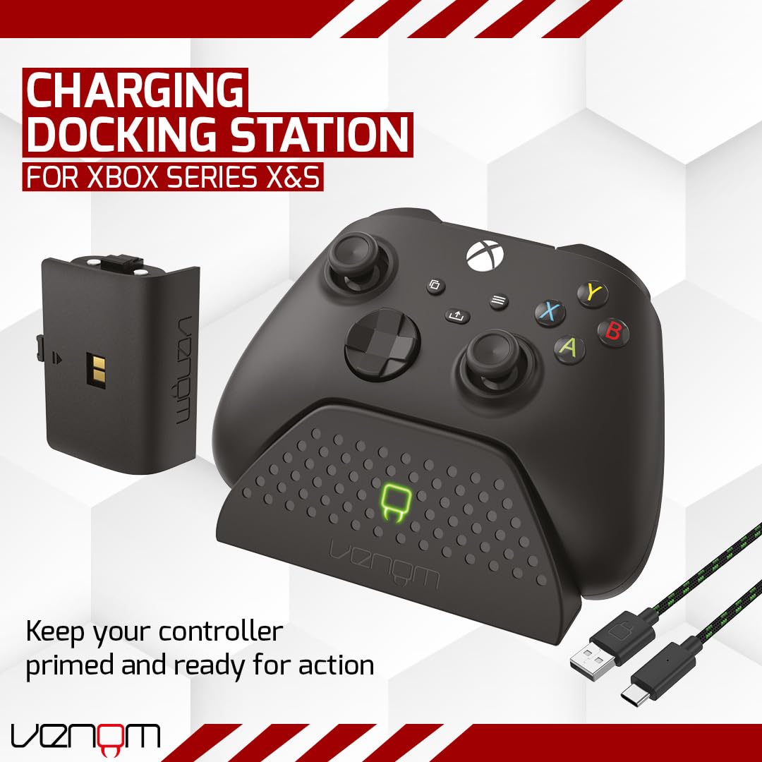 Venom Replacement Battery Packs for Xbox Charging Dock - White (Xbox Series X & S/Xbox One)