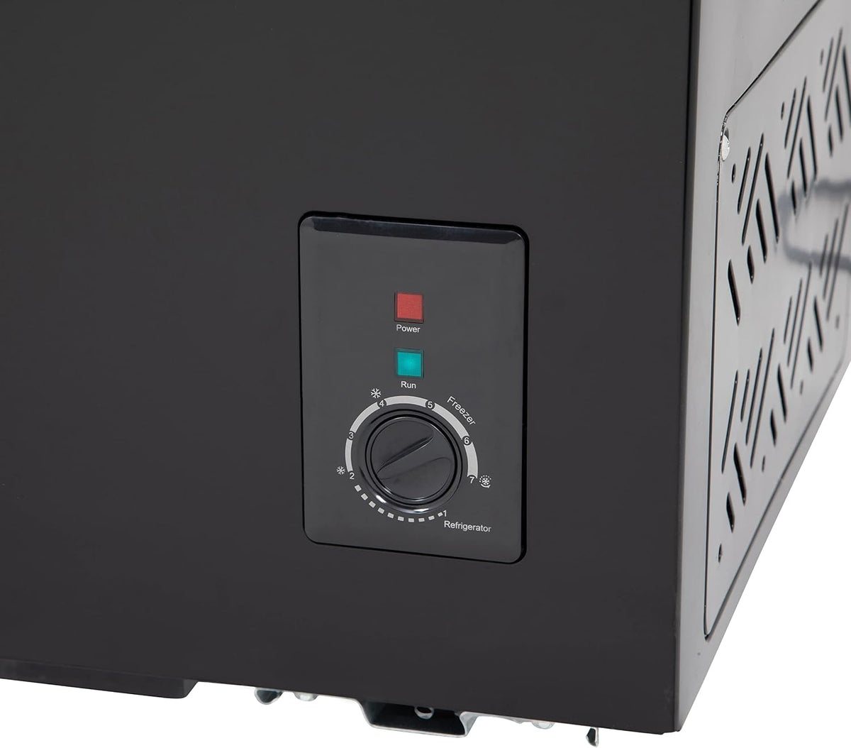 Willow W99CFB Freestanding 99L Chest Freezer with Removable Storage Basket, Suitable for Outbuildings and Garages, 4* Freezer Rating - Black