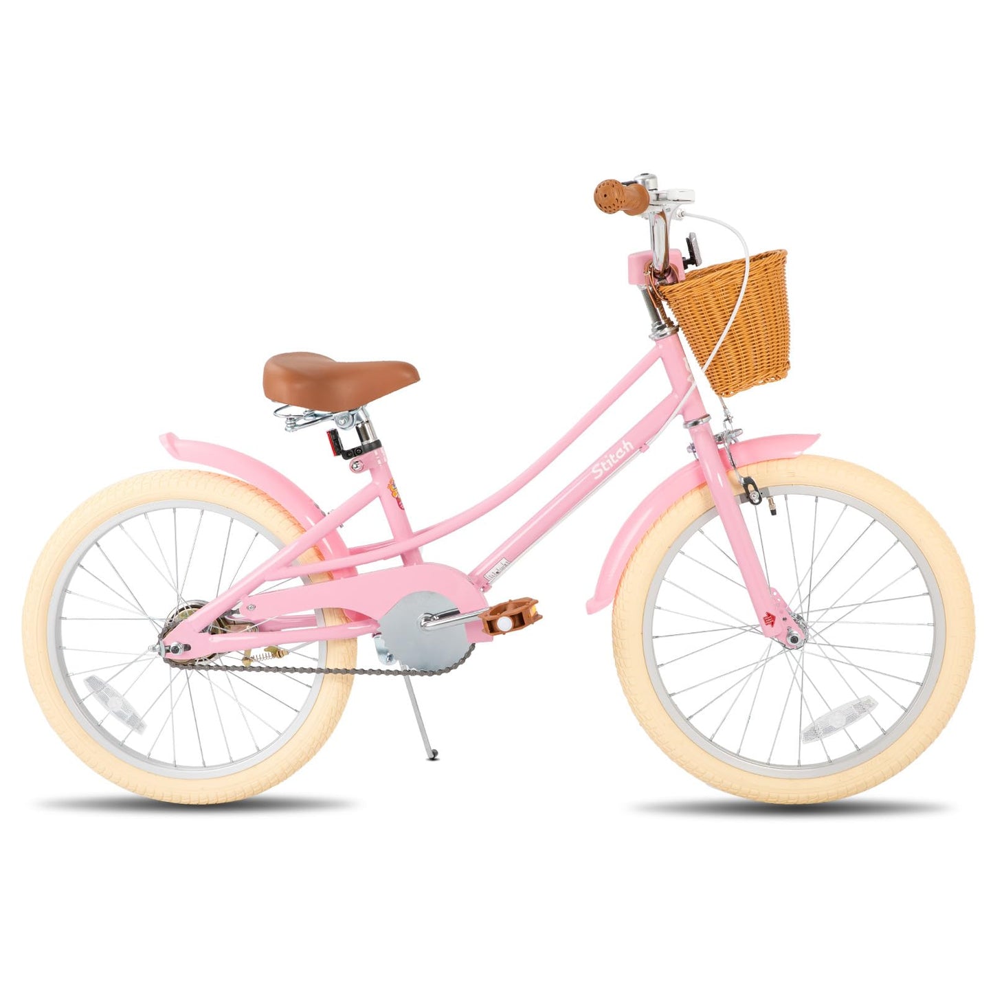 STITCH 12/14/16/20 inch Kids Bike for 3-11 years Girls, 12/14/16 Girls Bike with Training Wheels & Basket, 20 inch with kickstand