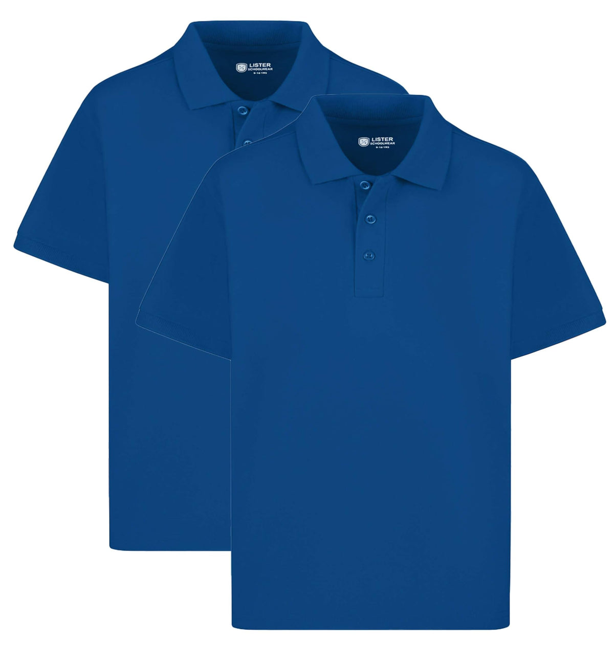 2 Pack Boys Plain 100% Cotton Ages 3-16y Polo Shirts Children School T-Shirt Uniform Summer