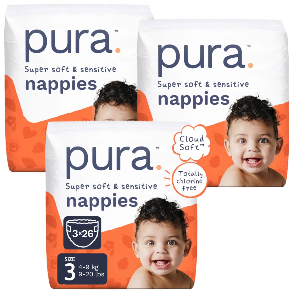 Pura Nappy Size 1 (2–5kg) 25 Count Sensitive Skin