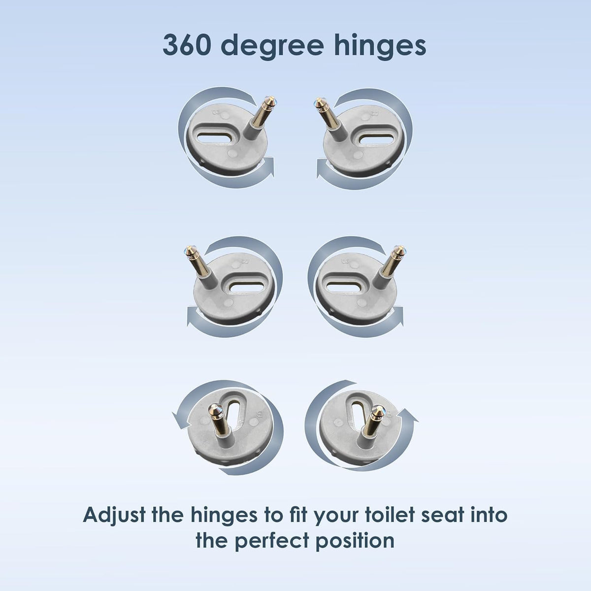 AQUALONA® Premium Thermoplastic Toilet Seat Soft Close Hardwearing Seat with Two Button Hinge Release D Shaped Easy to Clean Simple Installation Top and Bottom Fittings (White - D Shape)