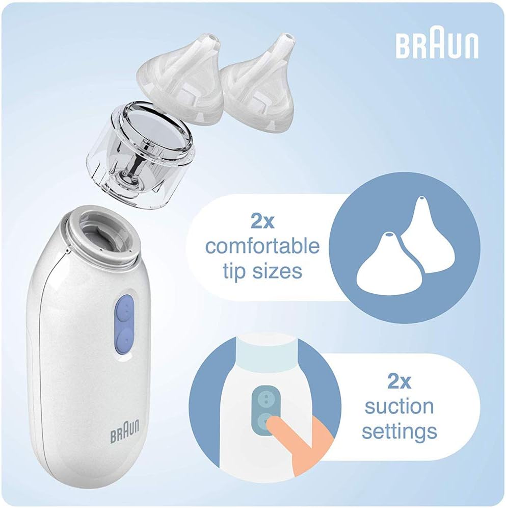 Braun Nasal Aspirator 1 | Mucus Remover | Electric Suction Power