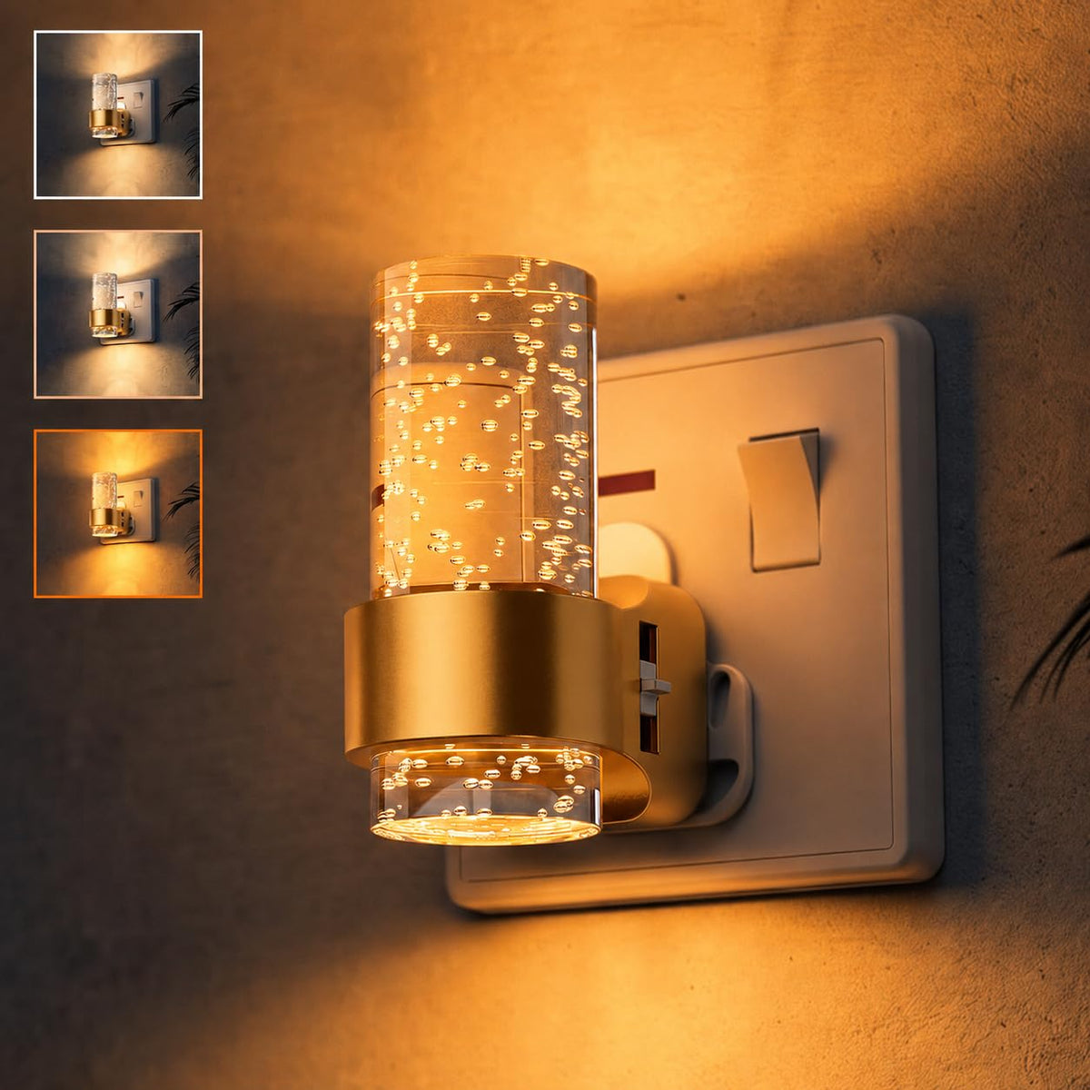 LOHAS-LED Night Light Plug in Wall with Motion Sensor, Dimmable Night Light