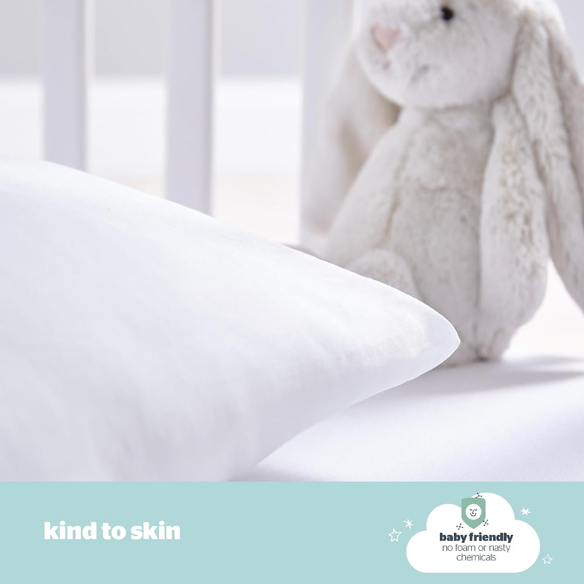 Silentnight Safe Nights Cot Bed Pillow, Anti Allergy, 1 Pack