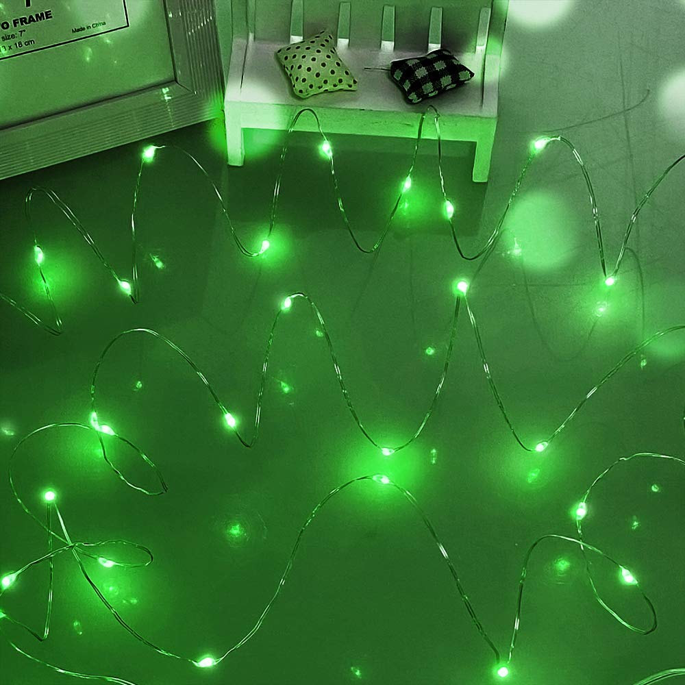 Dalugo Orange Fairy Lights, 3M/10ft Amber Fairy Lights, 30 LED Halloween Battery Lights for Autumn Halloween Christmas Decorations, Fireplace, Home Decor
