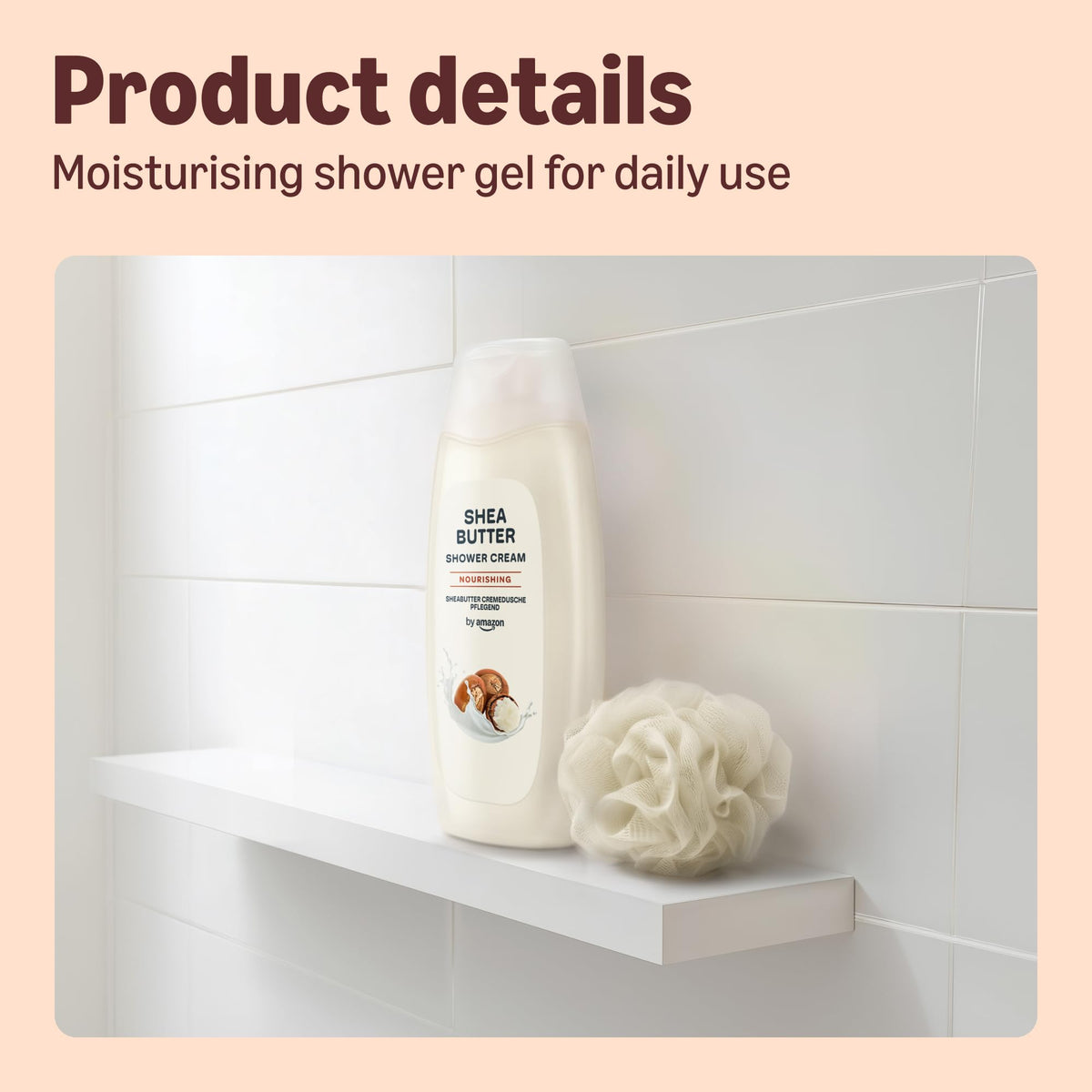 by Amazon Vanilla & Coconut Shower Gel, 2 x 500ml