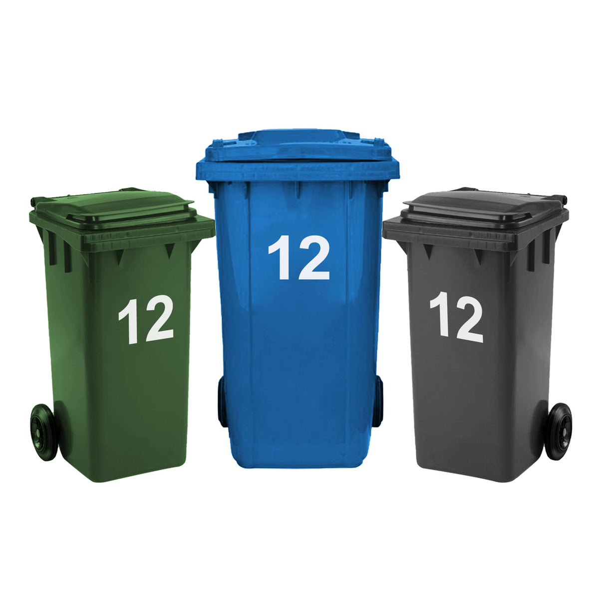 3 Pack Bin Numbers for Wheelie Bins 0-99/A-D | Large Number Stickers (45)
