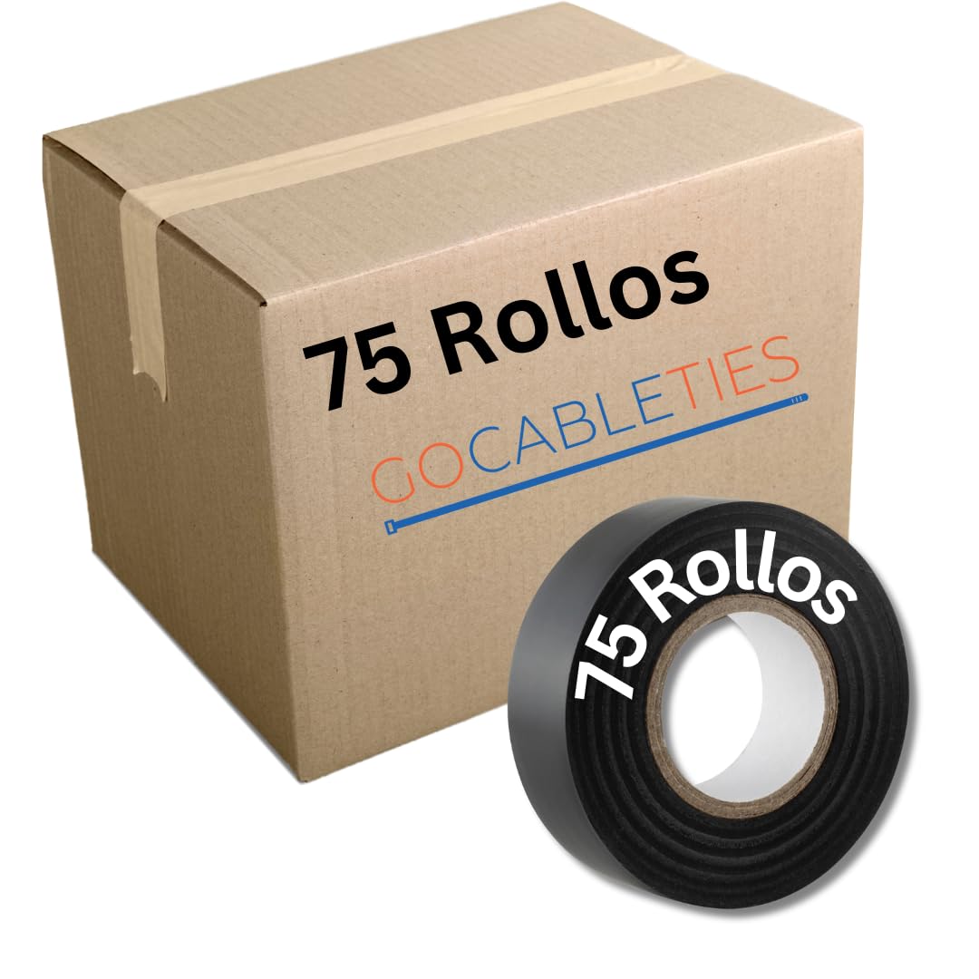 Gocableties Grey Electrical Tape, 19mm x 20m, Strong Self-Adhesive PVC Insulation Tape for Insulating, Repairing and Protecting Electrical Wires, 2 Rolls