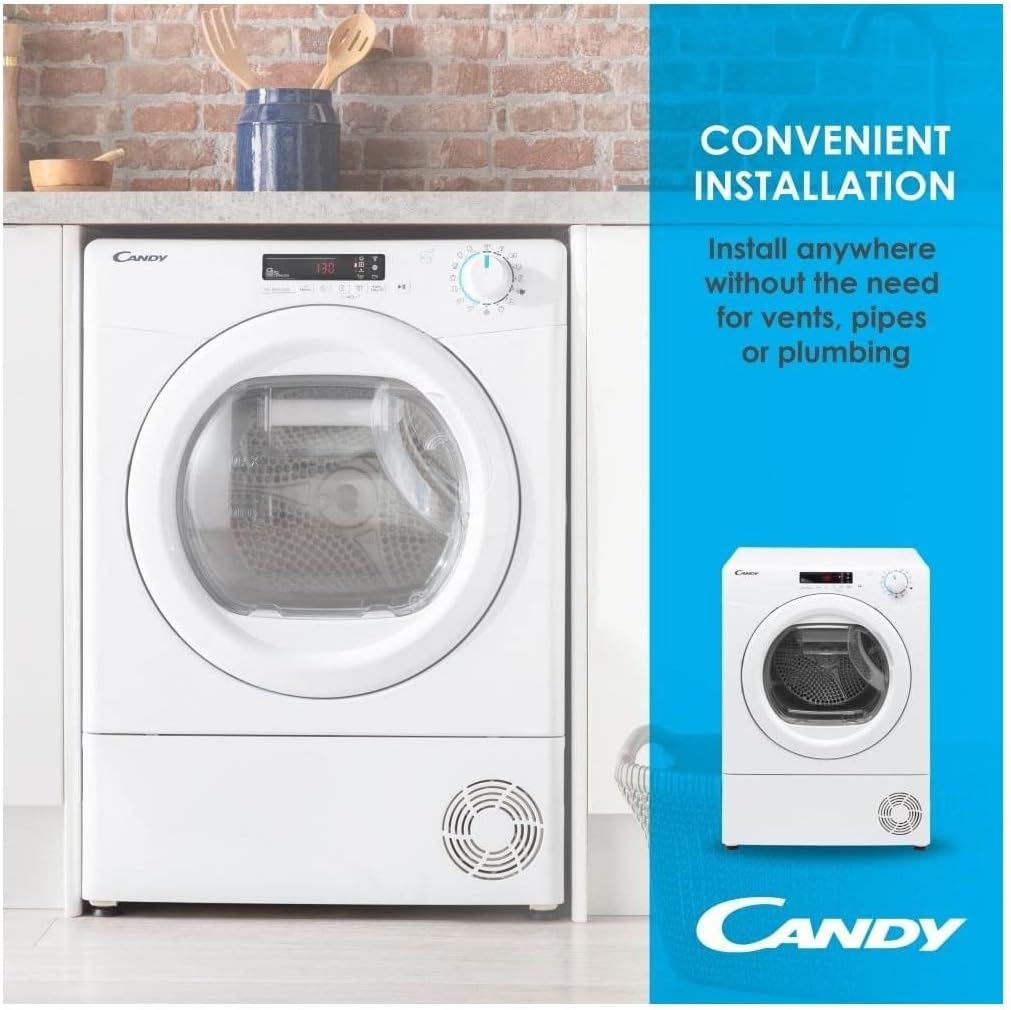 Candy Smart Condenser Tumble Dryer, 8kg, E Class, White