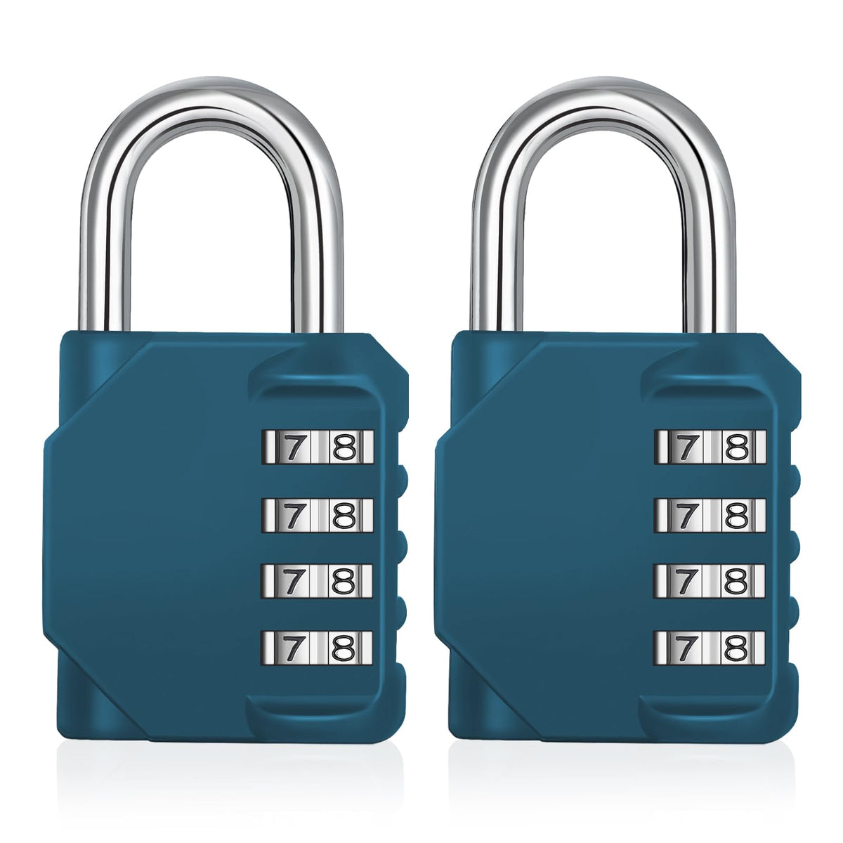 ZHEGE Combination Padlock, 4 Digit Coded Padlock (Sky Blue)