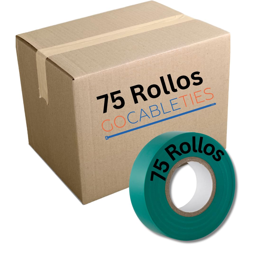 Gocableties Grey Electrical Tape, 19mm x 20m, Strong Self-Adhesive PVC Insulation Tape for Insulating, Repairing and Protecting Electrical Wires, 2 Rolls
