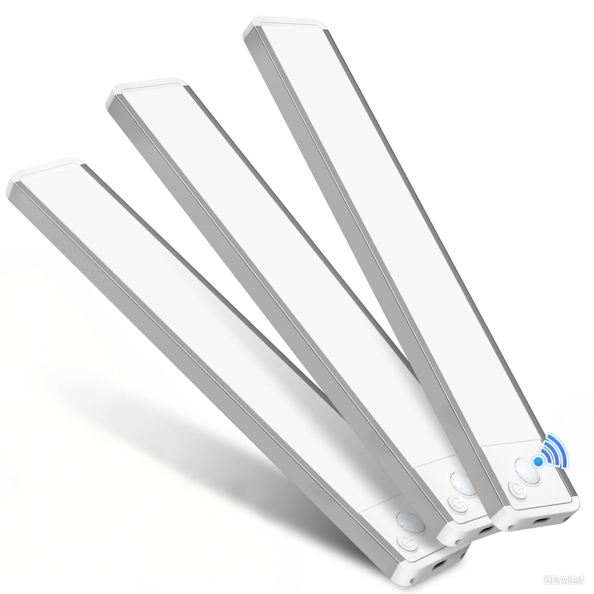 5-Pack Motion Sensor LED Under Cabinet Lights, 20cm Adjustable Kitchen Drawer Lighting with 3 Colour Temperatures for Wall Cabinets and Shelves