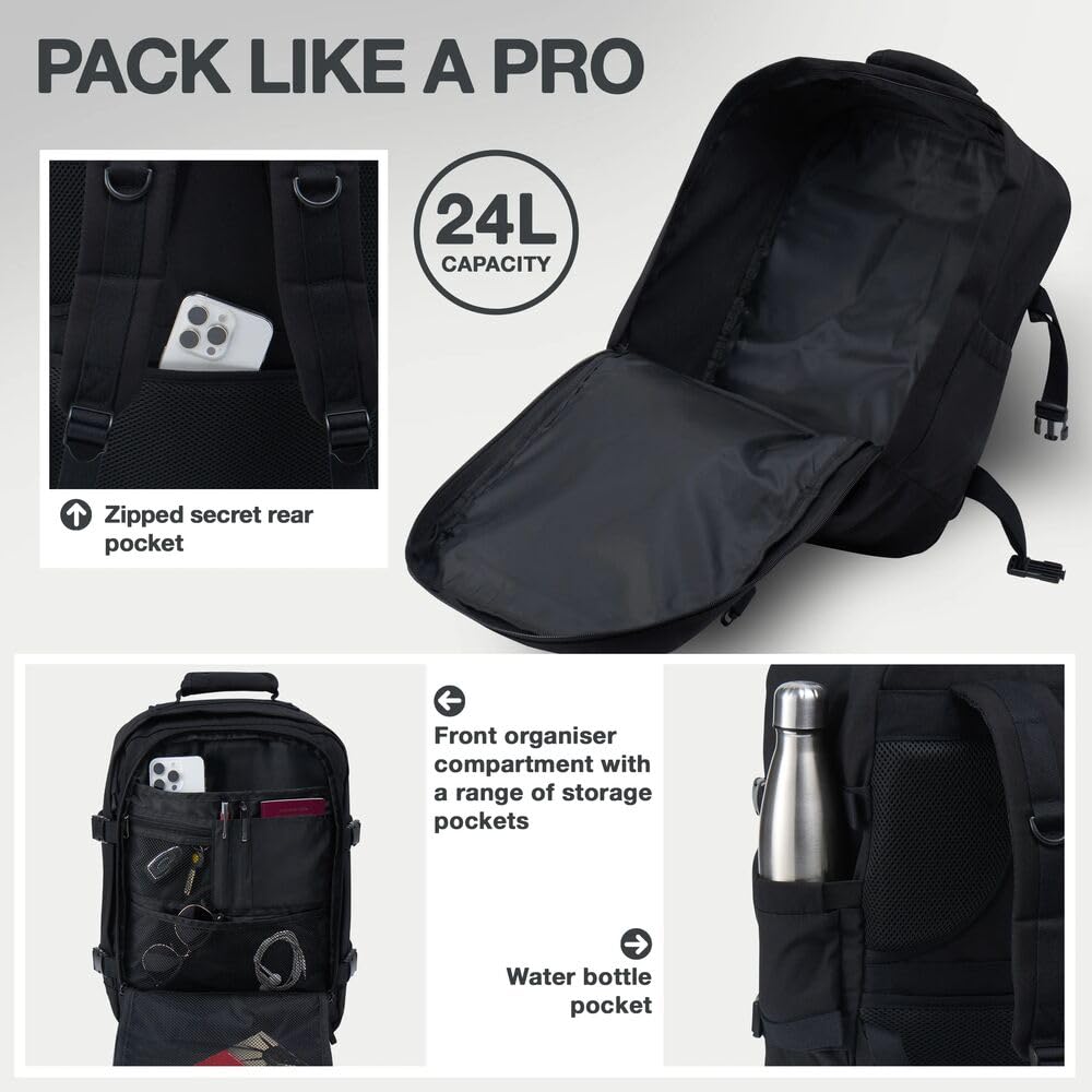 Cabin Max Ryanair Cabin Bag Underseat Hand Luggage Travel Backpack 40x20x25