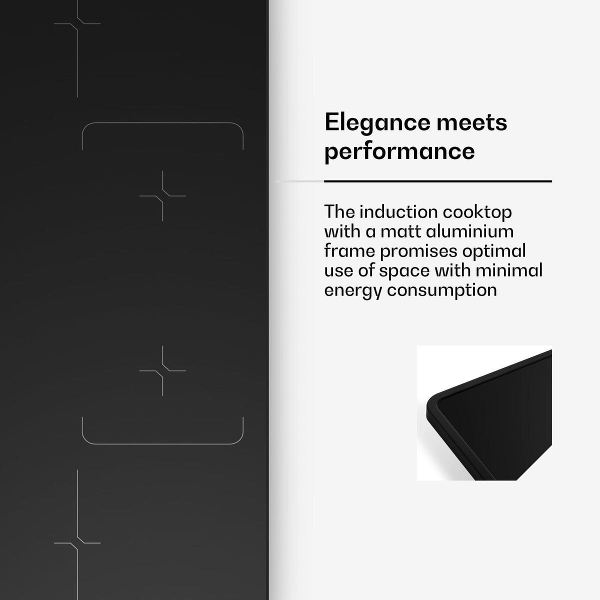 Klarstein Velaire Induction Hob 90 cm – 5 Zone Cooktop 7200W, Touch Slider, 9 Power Levels, 2 Flex Zones, Residual Heat Indicator