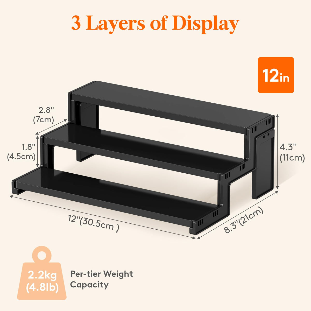 Lifewit 12″ Perfume Stand, Cologne Organiser, Tool-Free Assembly, 1 Pcs