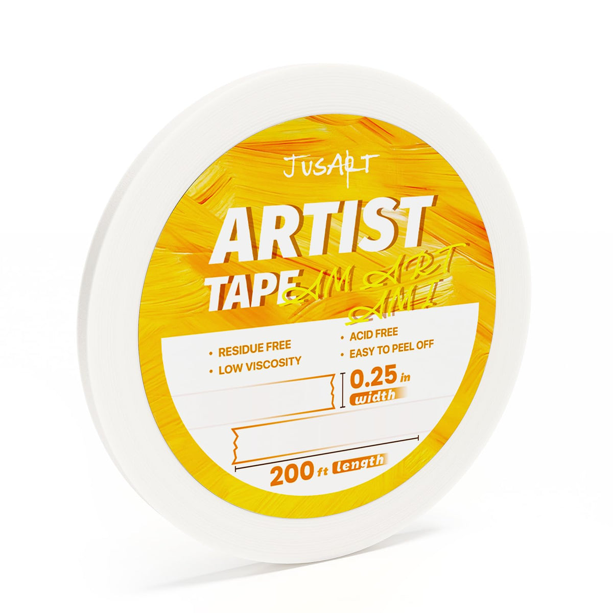 JusArt Artist Tape for Watercolor Paper, 1/2 inch Wide 200FT Long