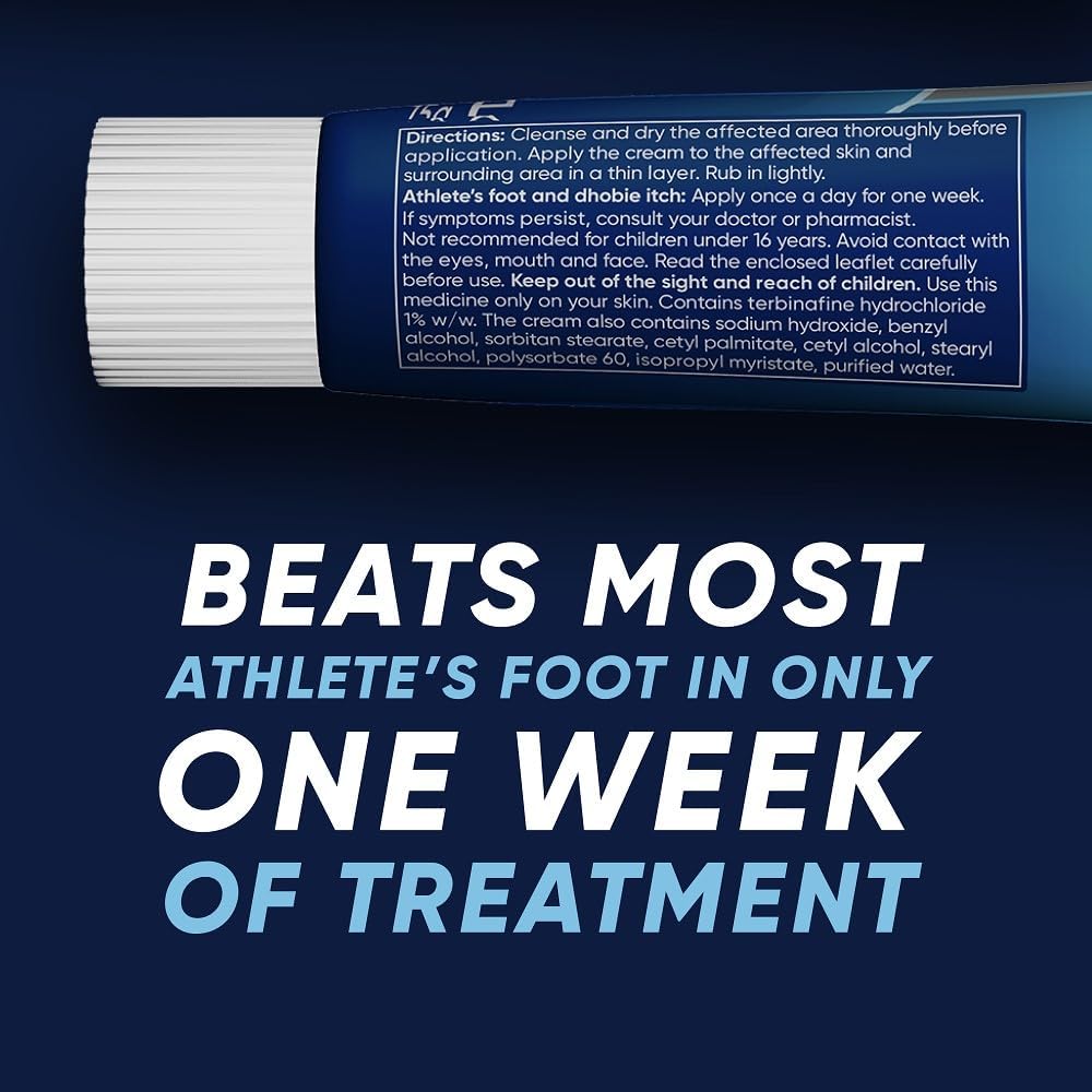 Lamisil AT 1% Athletes Foot Treatment Cream for Treatment of Foot Fungus, 15 g