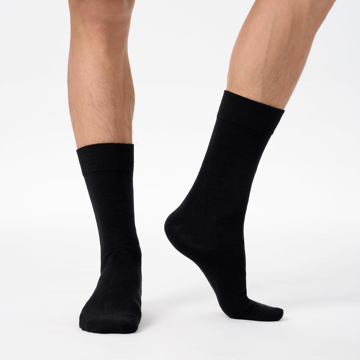 Cirorld 6/10 Pairs Mens Black Socks, Breathable Causal Cotton Socks Men