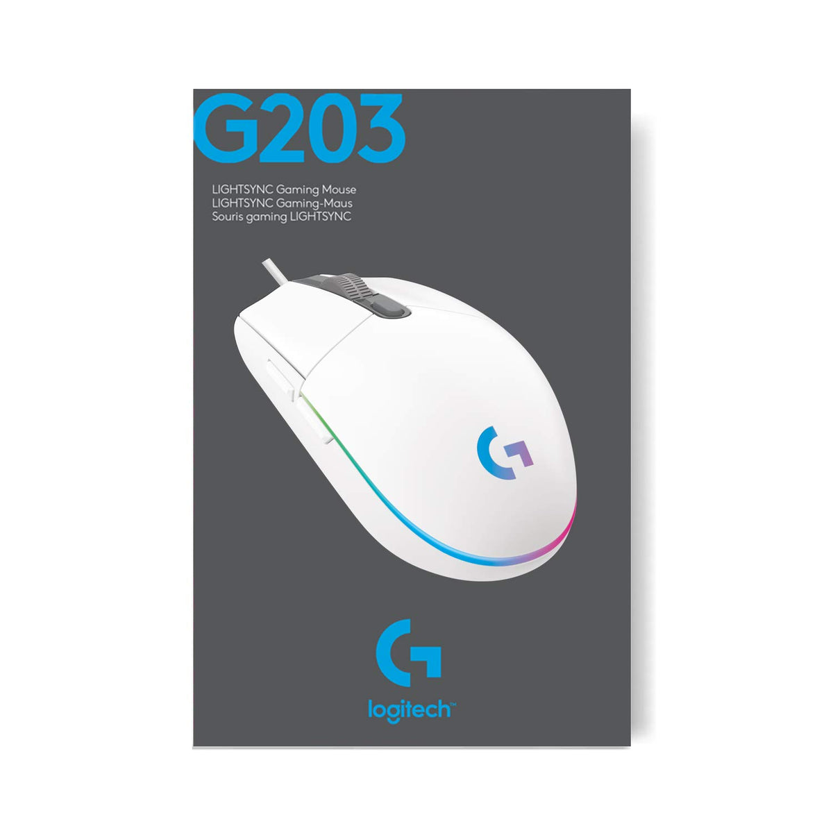 Logitech G203 LIGHTSYNC Gaming Mouse with Customizable RGB Lighting