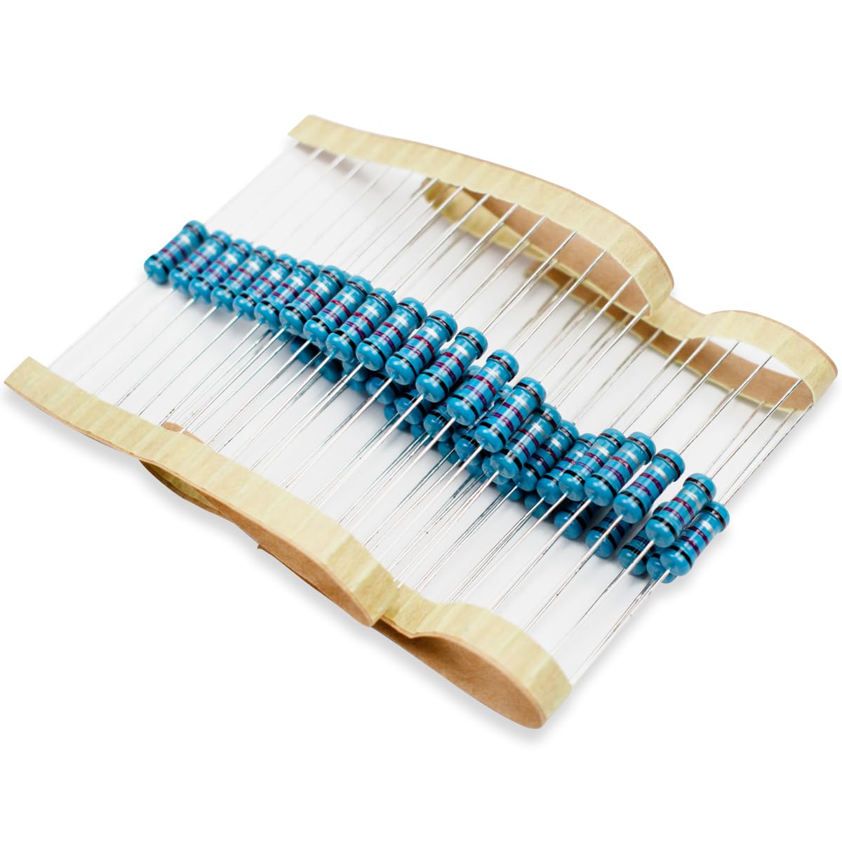 50 Pcs 1W 1% Tolerance 0.1 Ohm Metal Film Resistor Resistance for DIY Project and Experiments