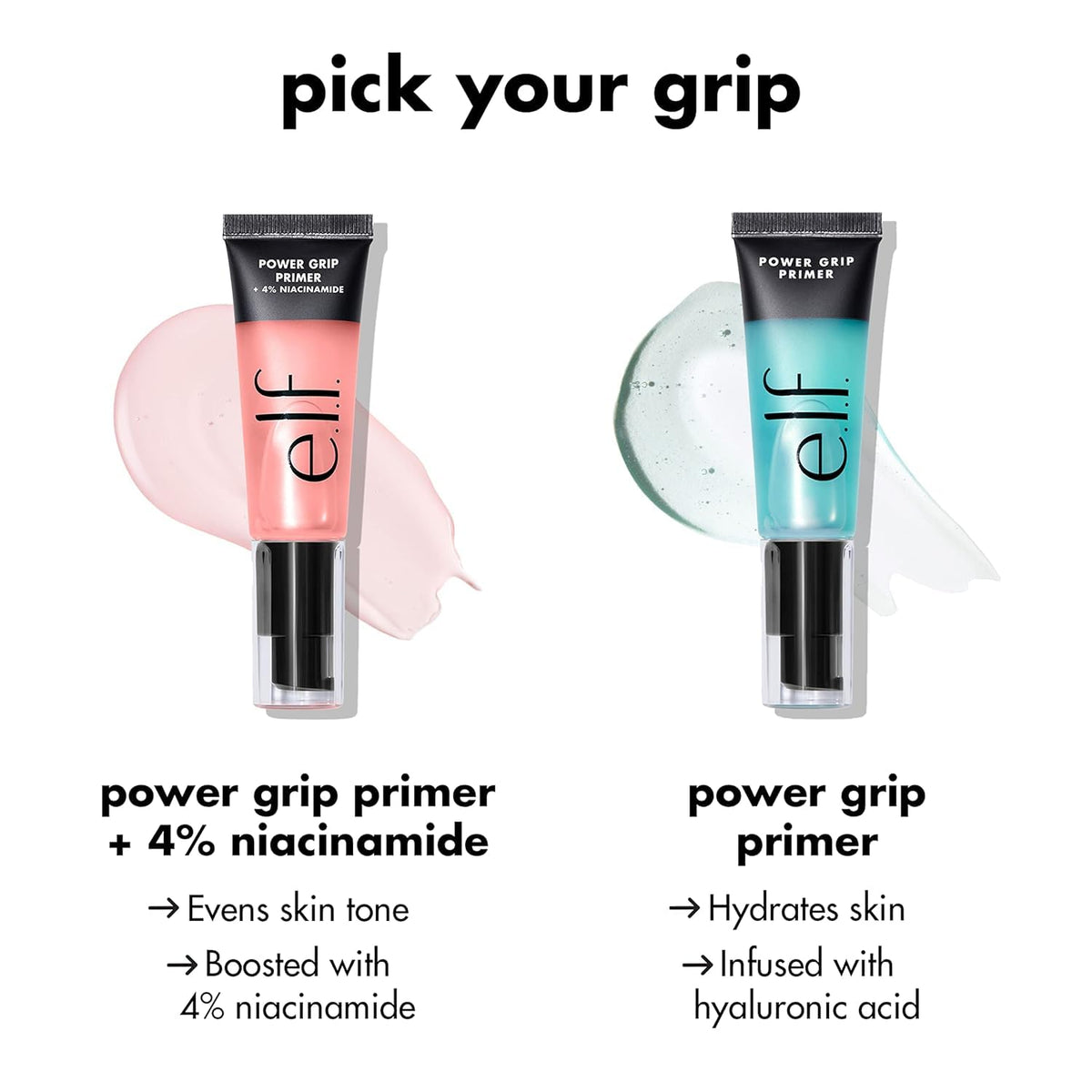 e.l.f. Power Grip Primer, Gel-Based & Hydrating Face Primer For Smoothing Skin & Gripping Makeup, Moisturizes & Primes, 0.811 Fl Oz, Clear