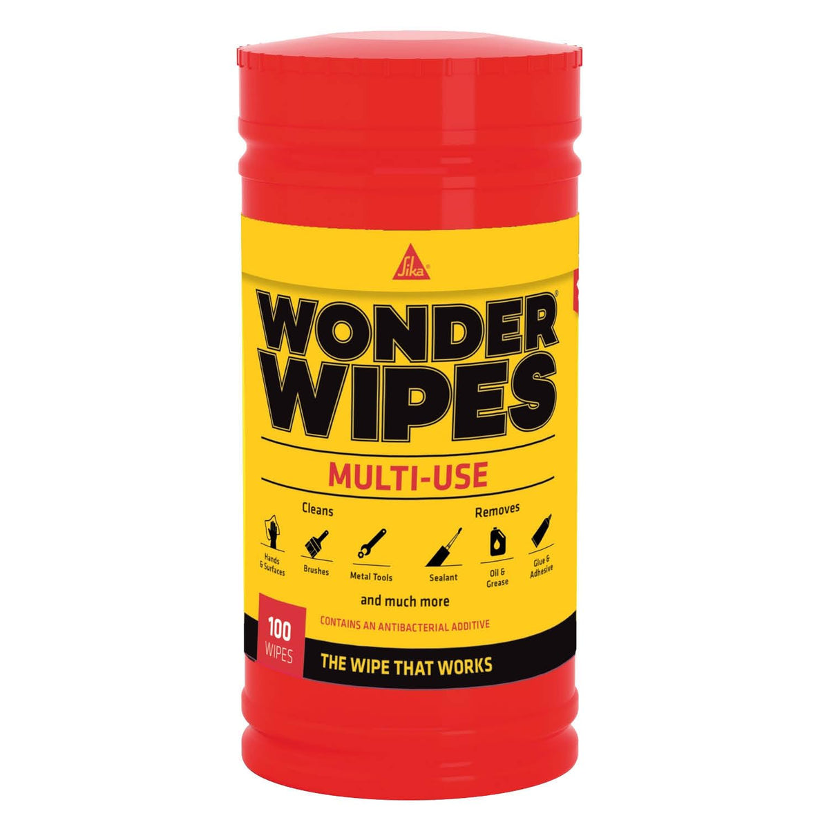 Sika Wonder Wipes Multi-Use Cleaning Wipes For The Building Trade, 100 Pack