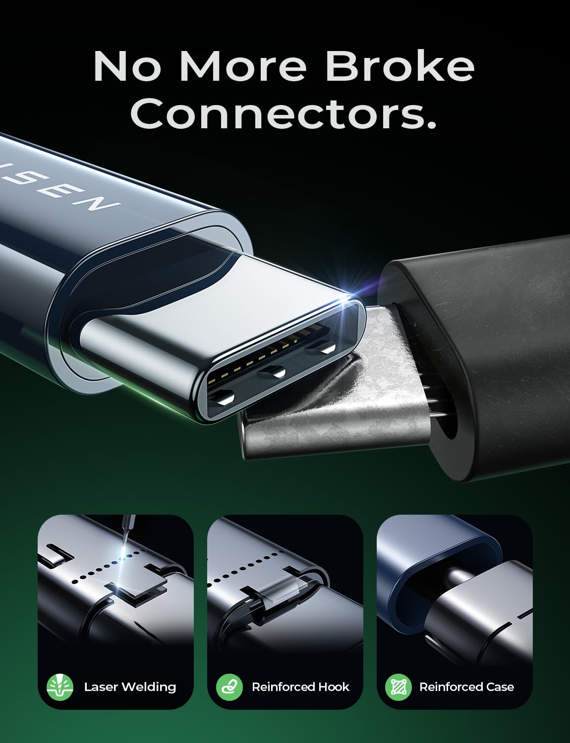 LISEN 240W USB C to USB C Cable 2-Pack, 2m USB C Charger Cable Fast Charger