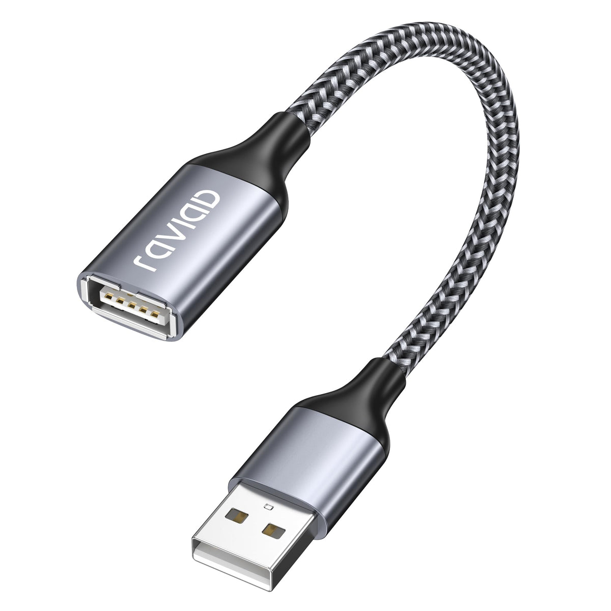 RAVIAD USB Splitter 3 Port, 1 Male to 3 Female USB 2.0 Extension Cable 1M