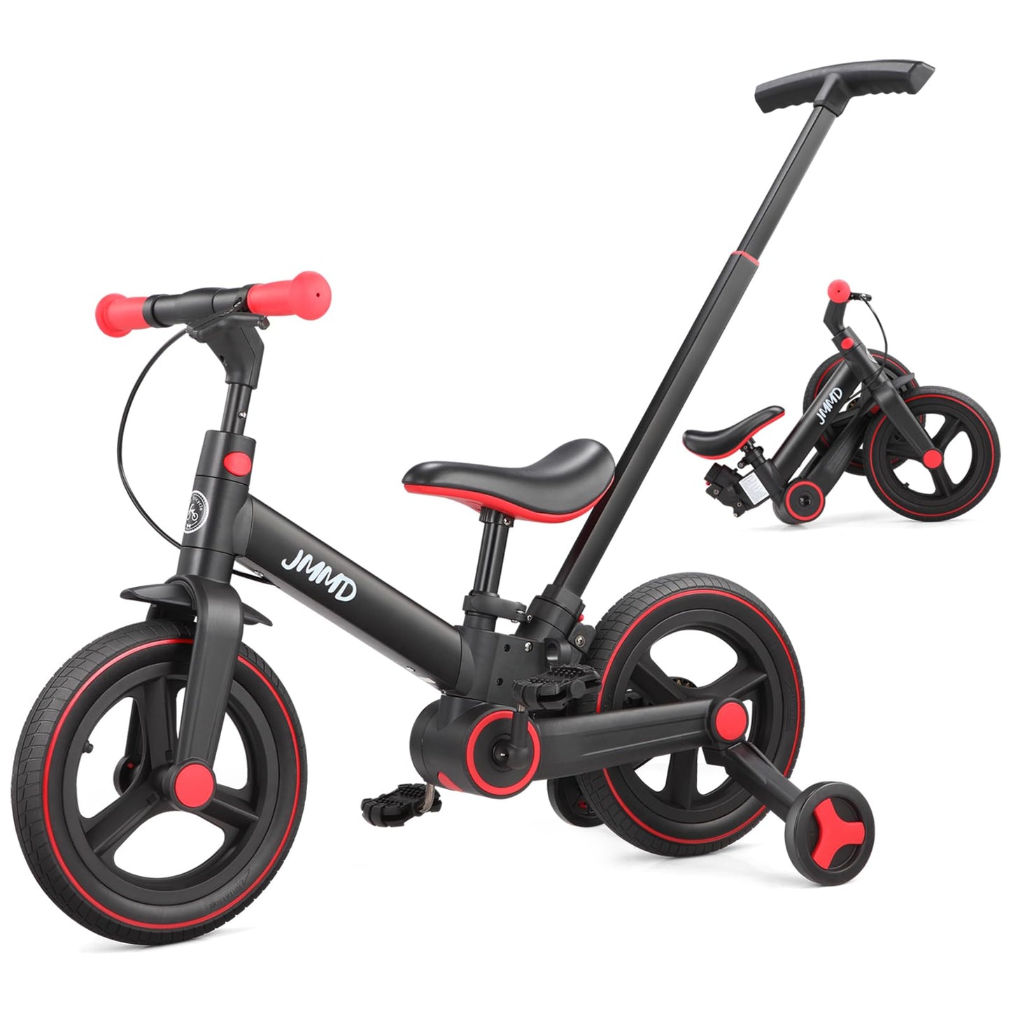 JMMD 6-in-1 Convertible Toddler Balance Bike to Pedal Bike — Ages 18 Months to 5 Years
