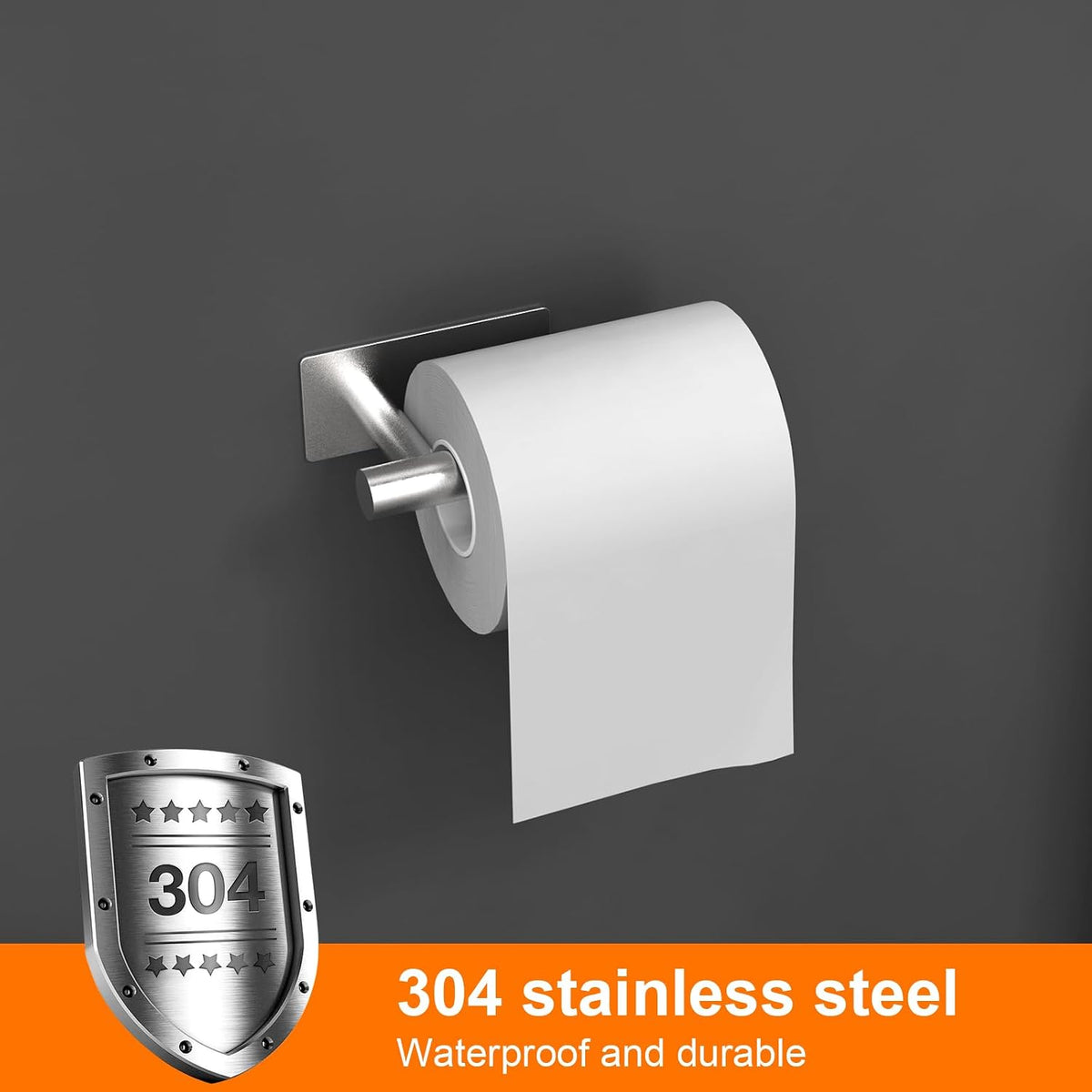Ibergrif Silver Chrome Wall Mounted Toilet Roll Holder