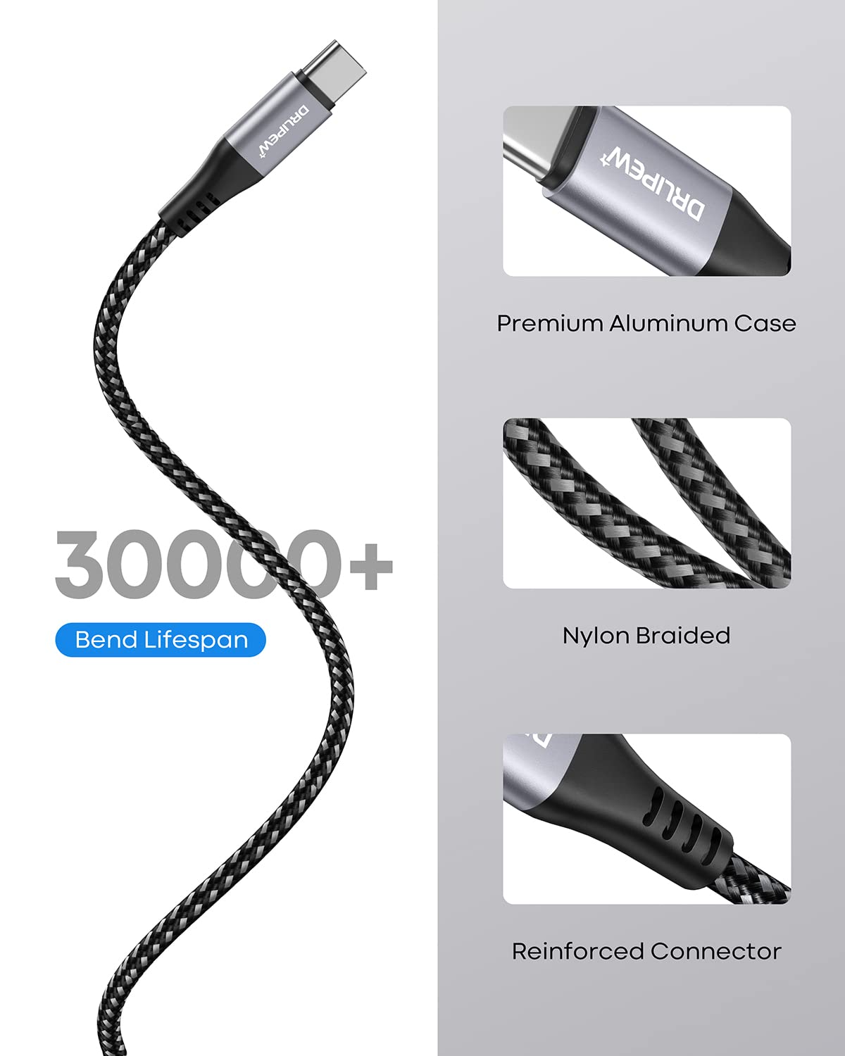 USB C Charger Cable 3Pack 3M/10FT,USB Type C Fast Charging Cable Braided