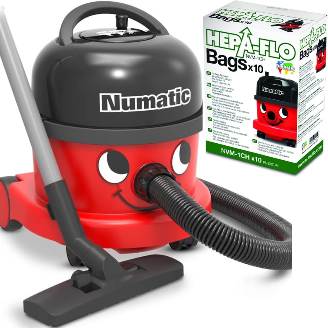 Numatic NRV240-11 Henry Vacuum Cleaner 620W 9L Commercial Dry Red - 3 Years Warranty - 2026 Model