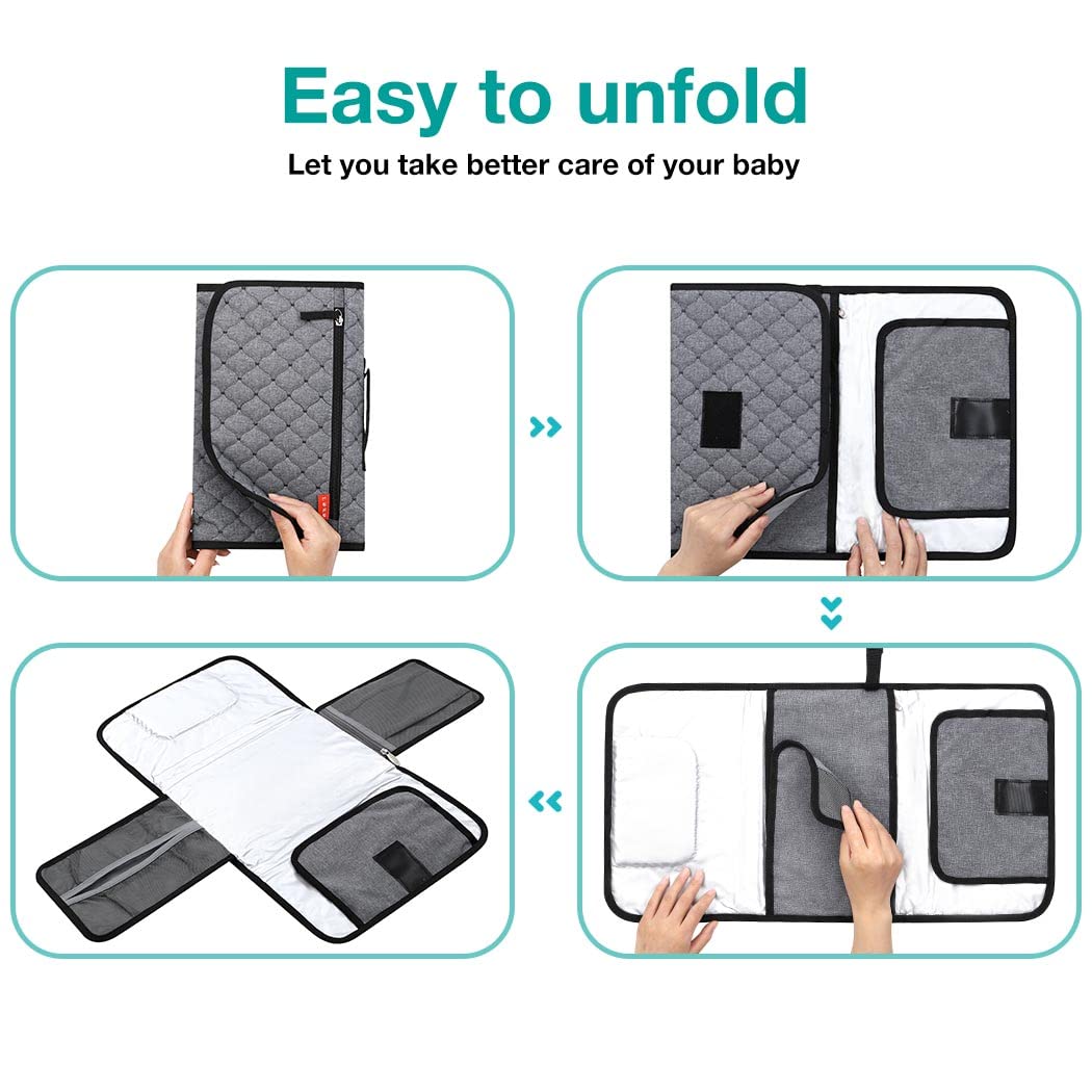 Lekebaby Portable Nappy Changing Mat Travel Baby Change Mat